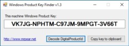 Windows Product Key Finder 1.3